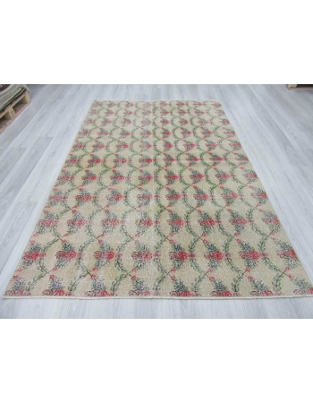 Hand knotted vintage decorative modern Turkish art deco rug