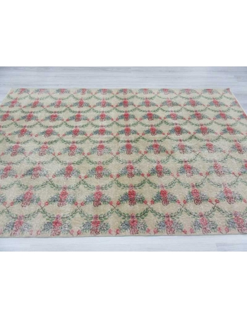 Hand knotted vintage decorative modern Turkish art deco rug