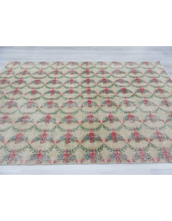 Hand knotted vintage decorative modern Turkish art deco rug
