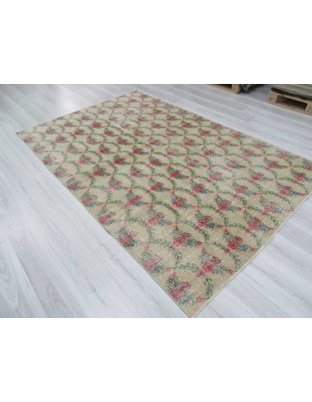 Hand knotted vintage decorative modern Turkish art deco rug