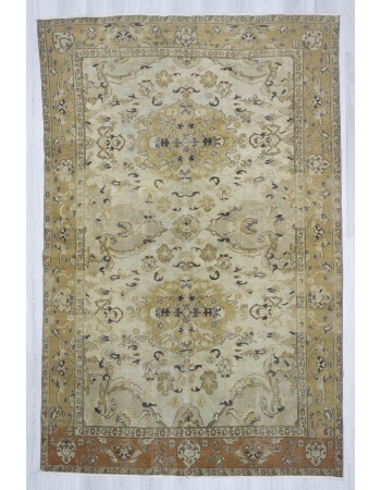 Vintage hand knotted decorative Turkish area rug