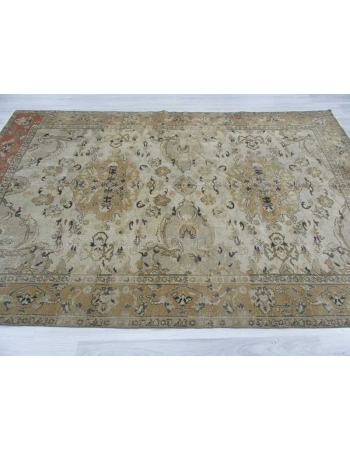 Vintage hand knotted decorative Turkish area rug