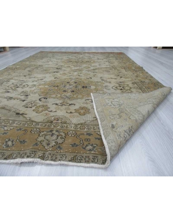 Vintage hand knotted decorative Turkish area rug