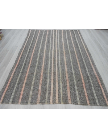 Handwoven vintage decorative modern Turkish kilim rug