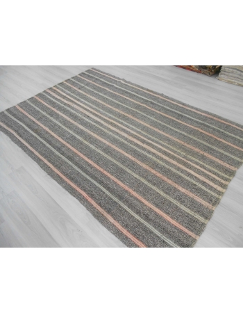 Handwoven vintage decorative modern Turkish kilim rug