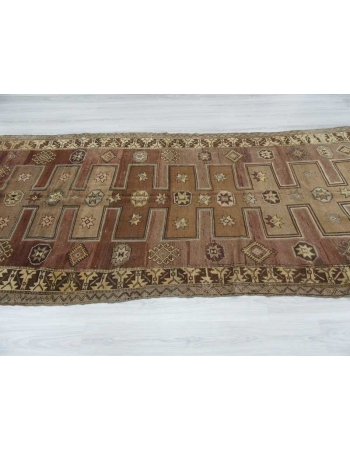 Hand knotted vintage decorative Turkish rug