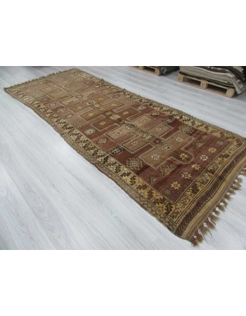 Hand knotted vintage decorative Turkish rug