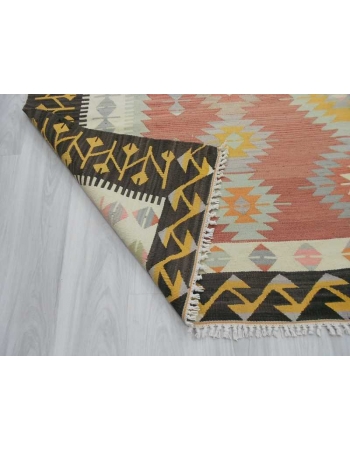 Handwoven vintage decorative modern large Turkish kilim rug