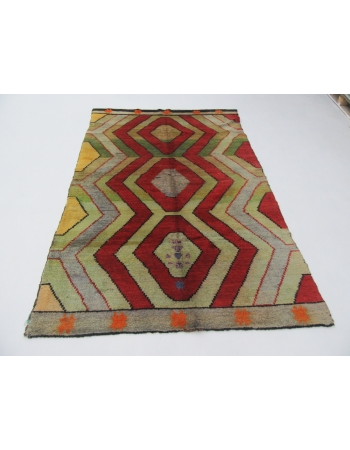Handknotted vintage decorative modern Turkish rug