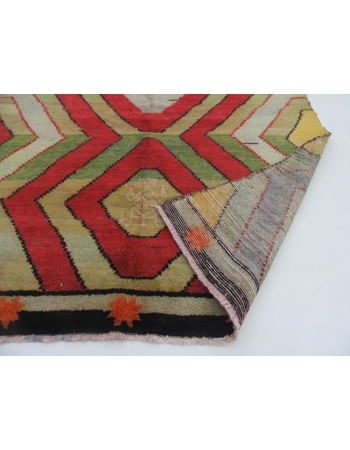 Handknotted vintage decorative modern Turkish rug