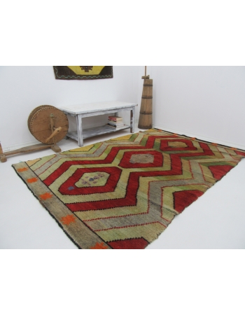 Handknotted vintage decorative modern Turkish rug