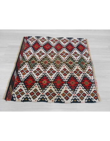 Handwoven antique decorative small Turkish kilim rug