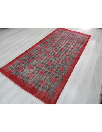 Hand-knotted vintage decorative Turkish art deco rug