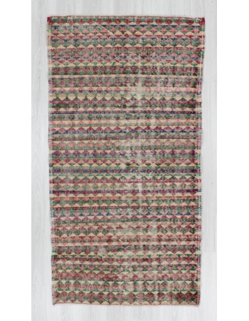 Hand-knotted vintage decorative Turkish art deco rug