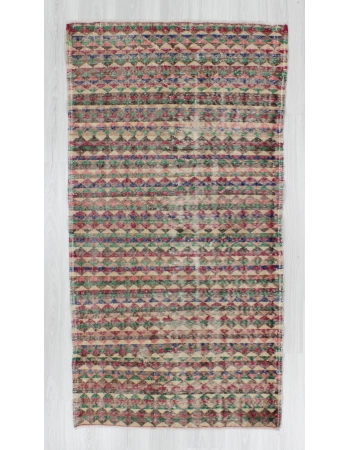 Hand-knotted vintage decorative Turkish art deco rug