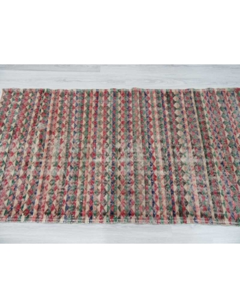 Hand-knotted vintage decorative Turkish art deco rug