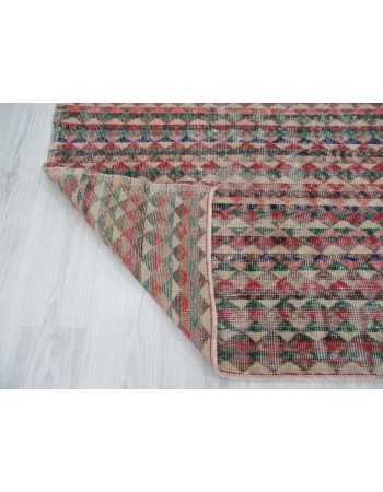 Hand-knotted vintage decorative Turkish art deco rug