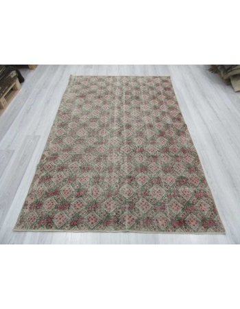 Vintage Hand-knotted decorative Turkish art deco rug