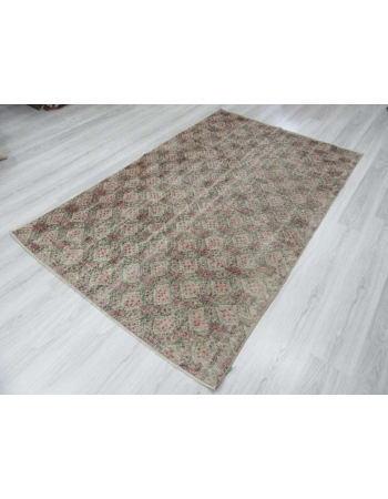 Vintage Hand-knotted decorative Turkish art deco rug