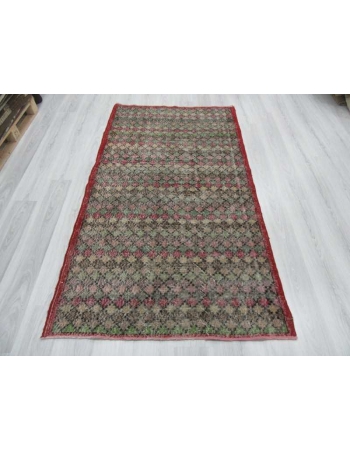 Vintage hand-knotted decorative Turkish art deco rug