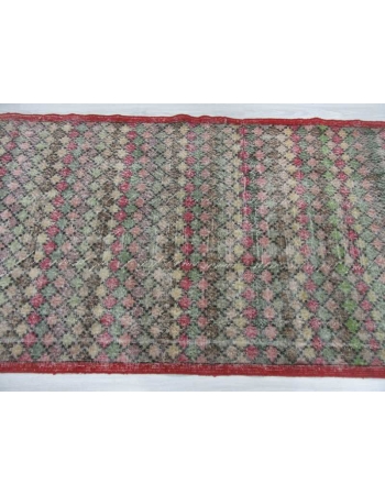 Vintage hand-knotted decorative Turkish art deco rug