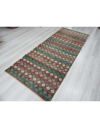 Vintage hand-knotted decorative Turkish art deco rug