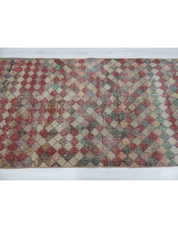 Vintage hand-knotted decorative modern Turkish art deco rug