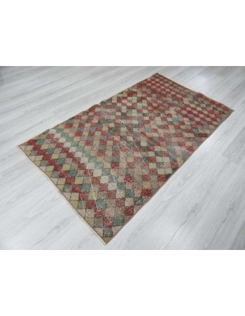 Vintage hand-knotted decorative modern Turkish art deco rug