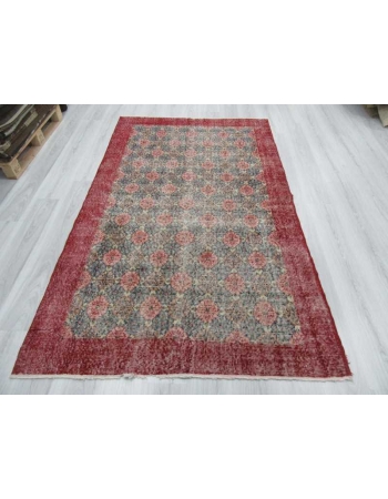 Vintage hand-knotted decorative Turkish art deco rug