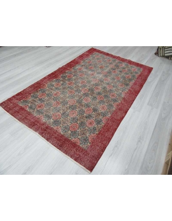 Vintage hand-knotted decorative Turkish art deco rug