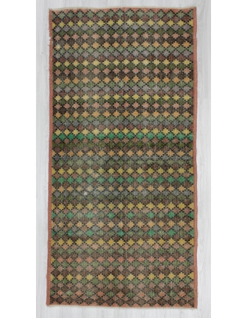 Vintage hand-knotted decorative modern Turkish art deco rug