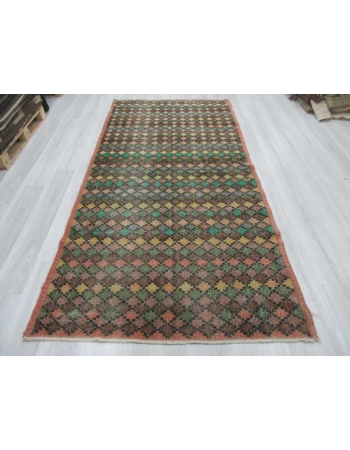 Vintage hand-knotted decorative modern Turkish art deco rug