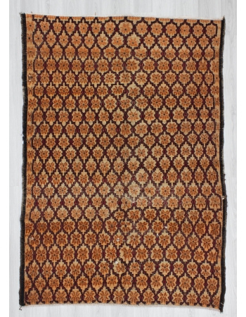 Hand-knotted vintage decorative modern Turkish area rug