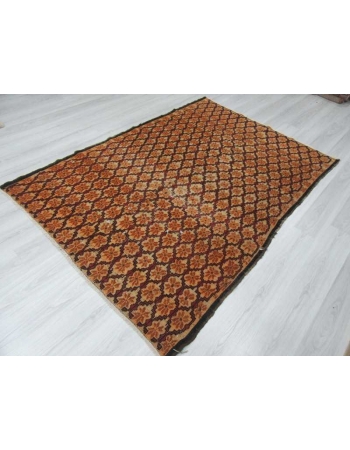 Hand-knotted vintage decorative modern Turkish area rug