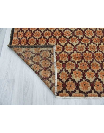 Hand-knotted vintage decorative modern Turkish area rug