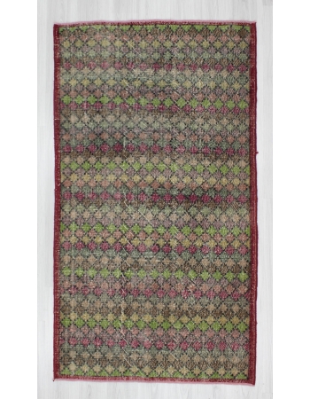 Hand-knotted vintage decorative Turkish art deco rug