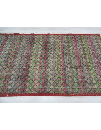 Hand-knotted vintage decorative Turkish art deco rug