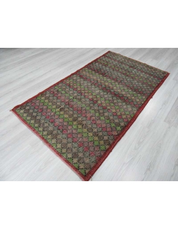 Hand-knotted vintage decorative Turkish art deco rug