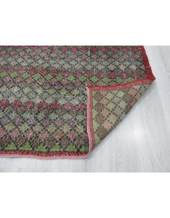 Hand-knotted vintage decorative Turkish art deco rug