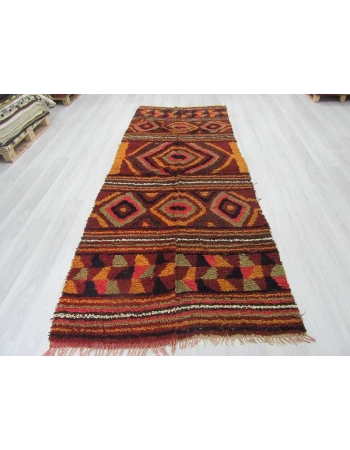 Vintage decorative Turkish tulu rug