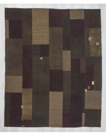 Vintage decorative Turkish kilim patchwork rug