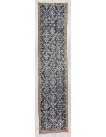 Vintage decorative Turkish runner rug