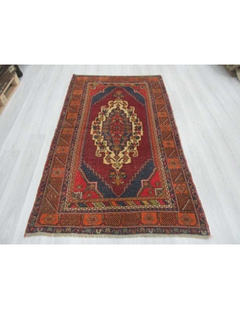 Mid century handknotted Turkish Konya area rug