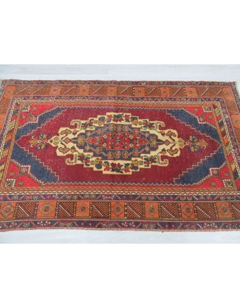 Mid century handknotted Turkish Konya area rug