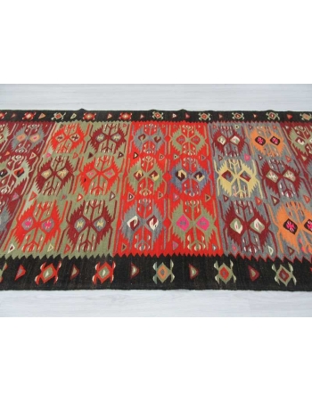 Vintage colorful Turkish kelim rug