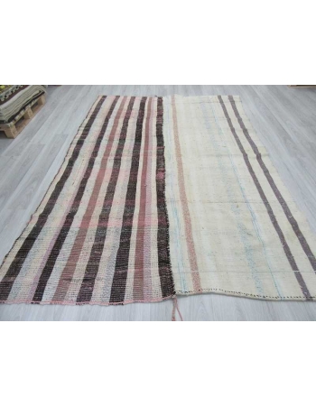 Vintage decorative Turkish rag rug