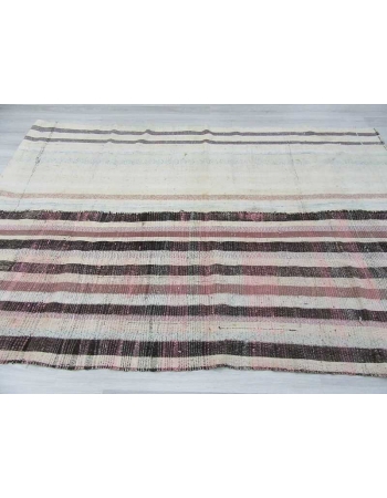 Vintage decorative Turkish rag rug