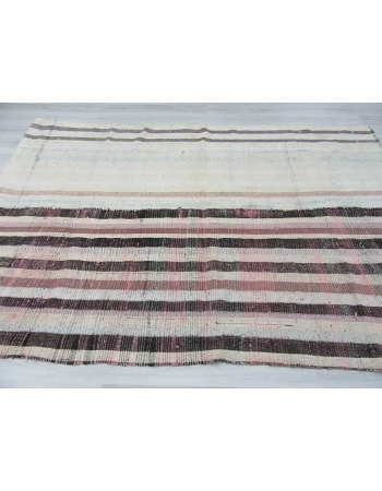 Vintage decorative Turkish rag rug