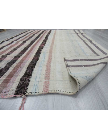 Vintage decorative Turkish rag rug