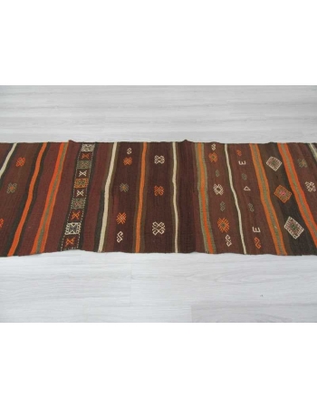 Vintage Turkish kilim runner rug